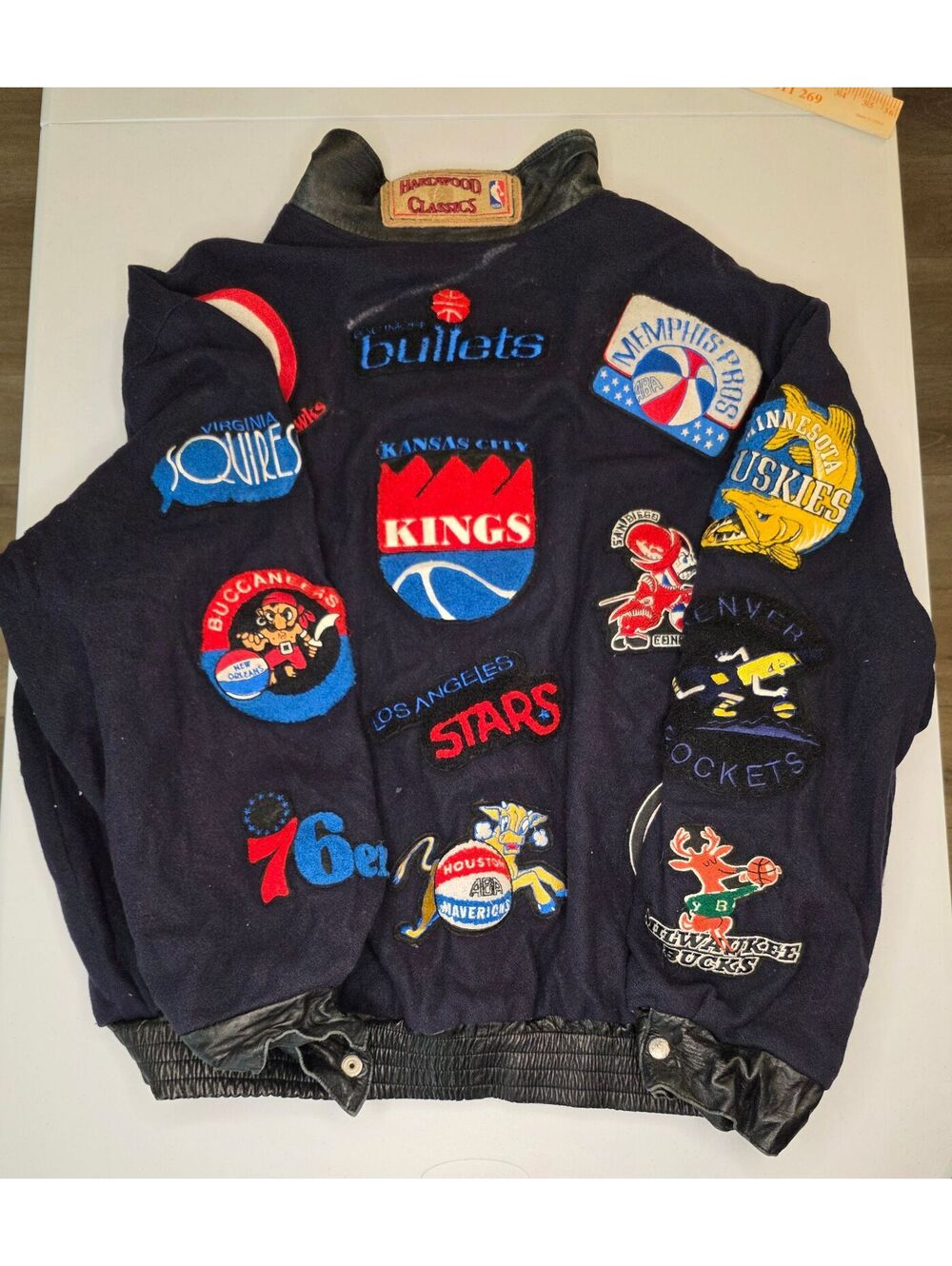 Vintage NBA Hardwood Classics x Jeff Hamilton Patches Jacket